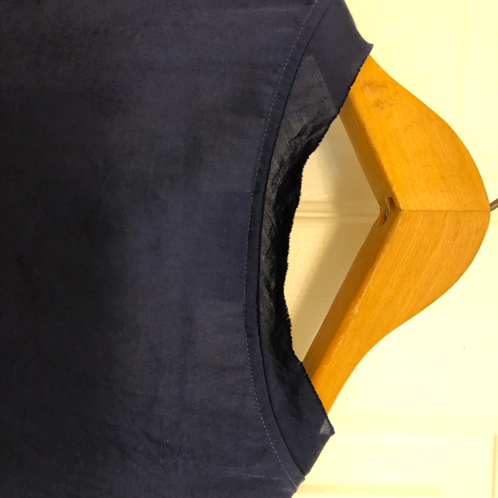 Loft Blue Ruffled Tank Top Size M - Picture 7 of 8